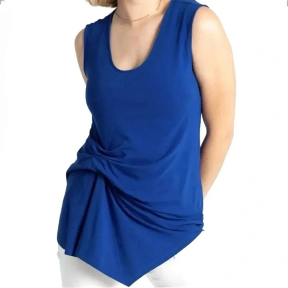 Betabrand Jolie Sleeveless Top Seaglass Blue